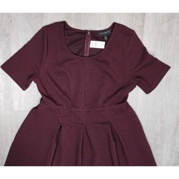 LANE BRYANT 14/16 Burgundy Maroon DRESS PARTY HOLIDAY WEDDING DATE Fit Flare - Picture 3 of 9